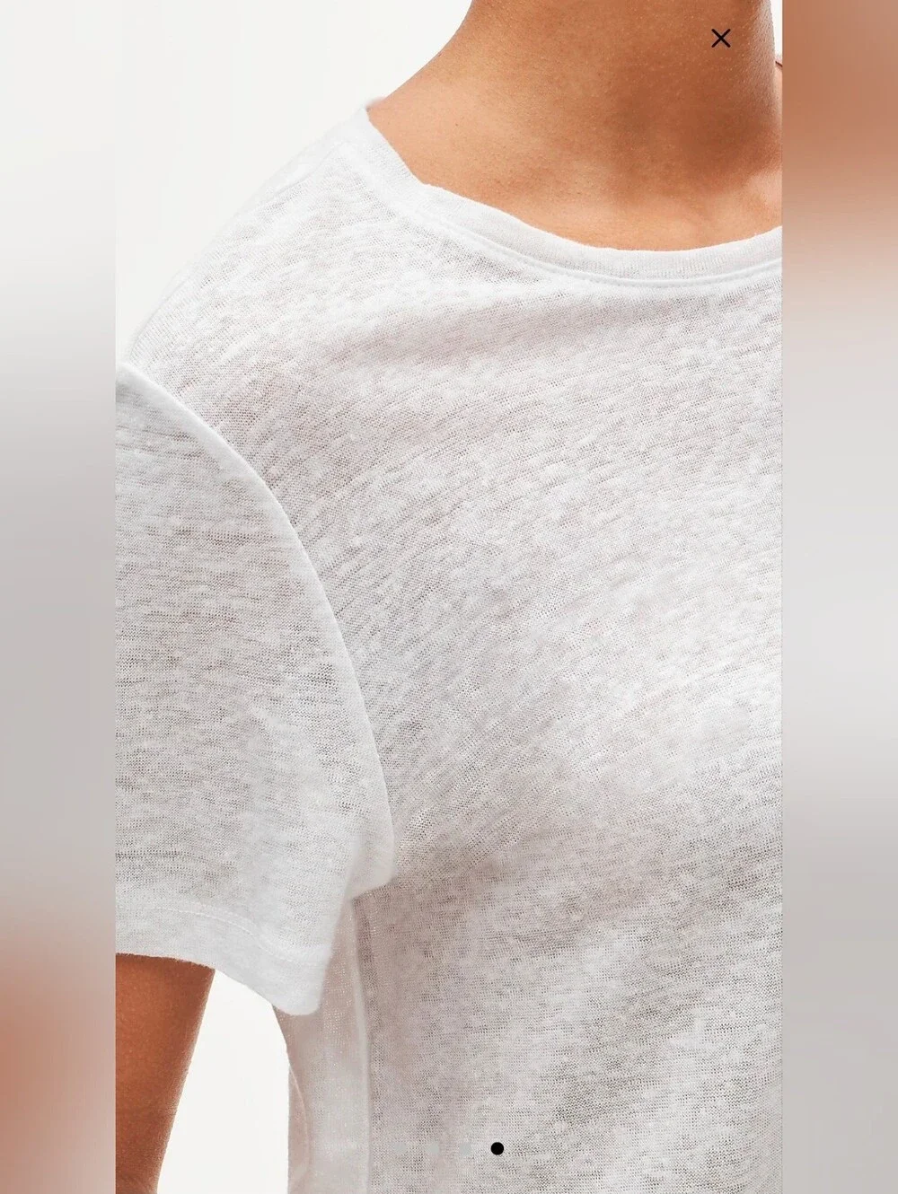 Nwt J. Crew Relaxed Linen Tee Shirt White Size Small